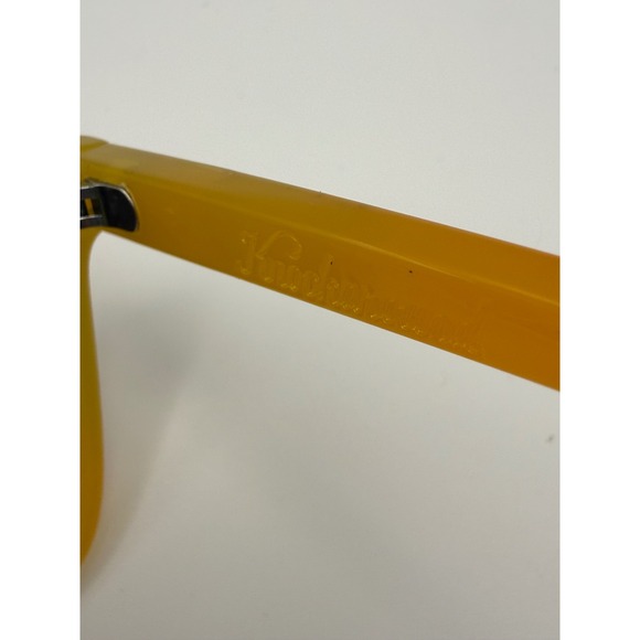 Knockaround Sunglasses Yellow Orange Frame Mirror Lens Logo K on Lens - Picture 7 of 7